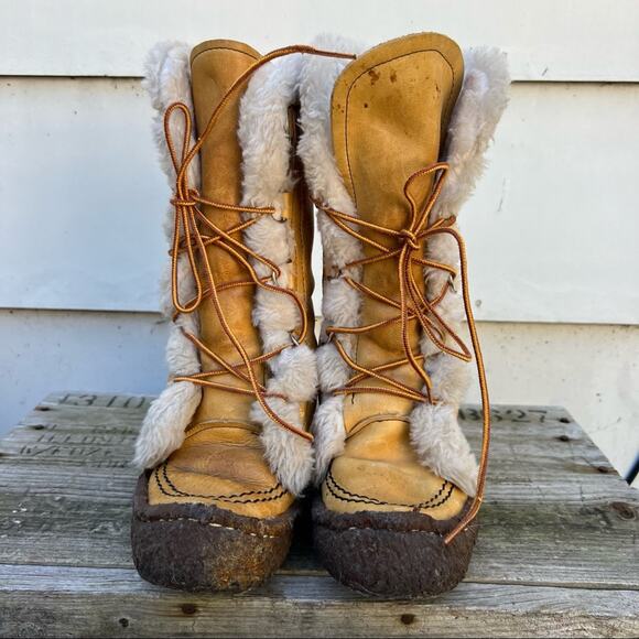 Vintage Sorel Kaufman Maple Leaf MukLuk Moccasin Sherpa Winter Boots - Picture 2 of 10